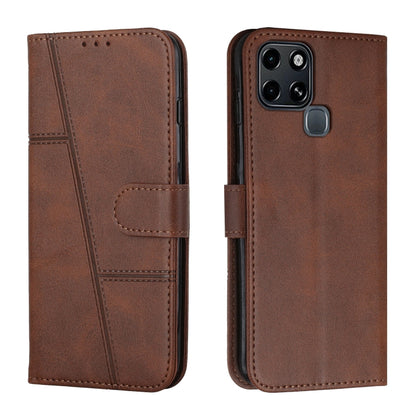 Stitching Calf Texture Buckle Leather Phone Case, For Tecno Spark 8 Pro, For Tecno Spark Go 2022 / Spark 8C, For Infinix Smart 6