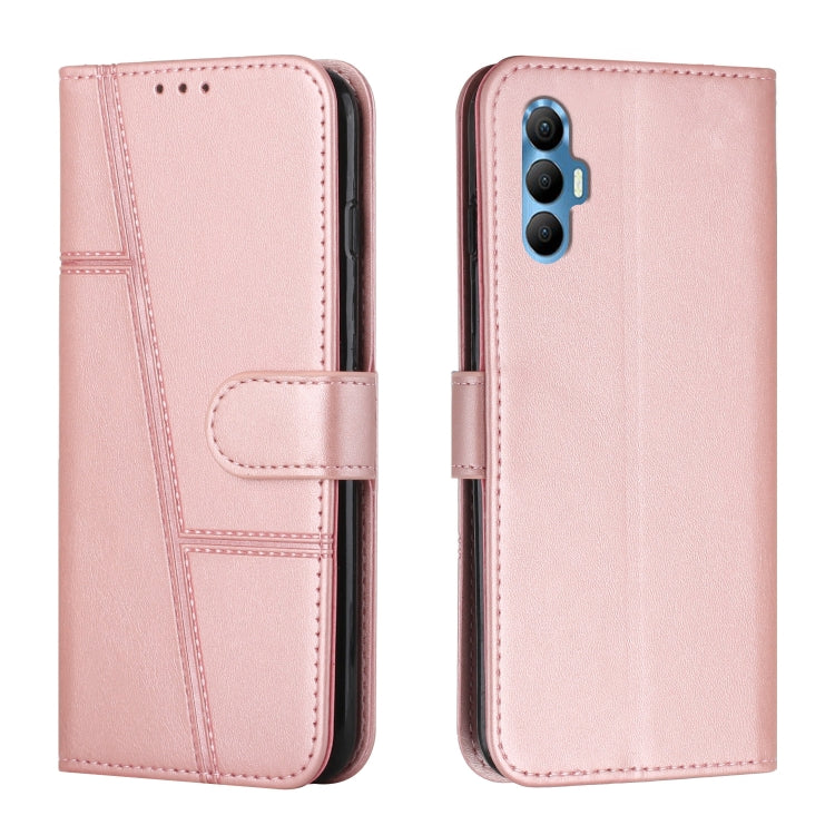 Stitching Calf Texture Buckle Leather Phone Case, For Tecno Spark 8 Pro, For Tecno Spark Go 2022 / Spark 8C, For Infinix Smart 6