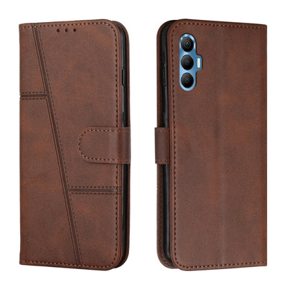 Stitching Calf Texture Buckle Leather Phone Case, For Tecno Spark 8 Pro, For Tecno Spark Go 2022 / Spark 8C, For Infinix Smart 6
