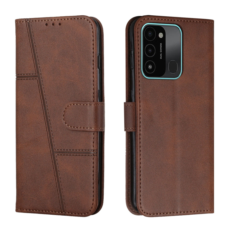 Stitching Calf Texture Buckle Leather Phone Case, For Tecno Spark 8 Pro, For Tecno Spark Go 2022 / Spark 8C, For Infinix Smart 6