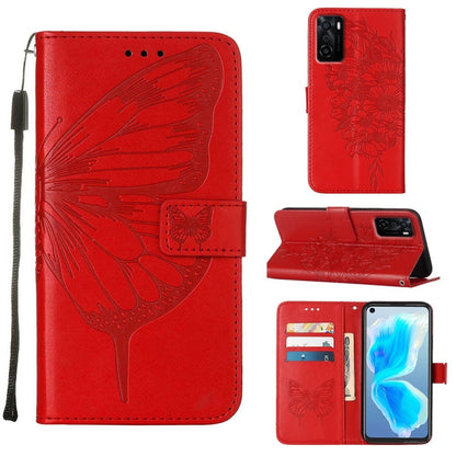 Embossed Butterfly Leather Phone Case, For OPPO A55s 5G Global, For OPPO Find X5, For OPPO Find X5 Pro, For OPPO K9X 5G, For OPPO Realme C35, For OPPO Realme GT2 Pro, For OPPO Reno5 Pro+ 5G/Find X3 Neo, For OPPO Reno7 5G Global/Find X5 Lite            ...