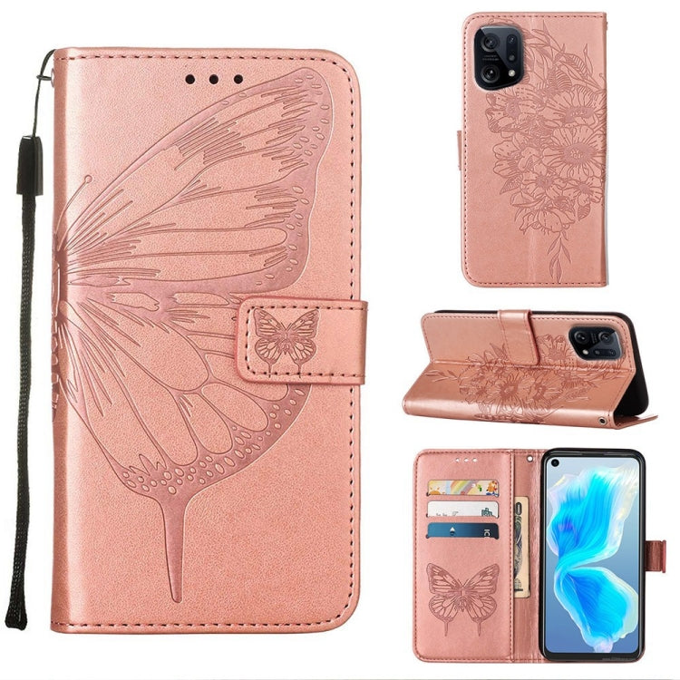 Embossed Butterfly Leather Phone Case, For OPPO A55s 5G Global, For OPPO Find X5, For OPPO Find X5 Pro, For OPPO K9X 5G, For OPPO Realme C35, For OPPO Realme GT2 Pro, For OPPO Reno5 Pro+ 5G/Find X3 Neo, For OPPO Reno7 5G Global/Find X5 Lite            ...