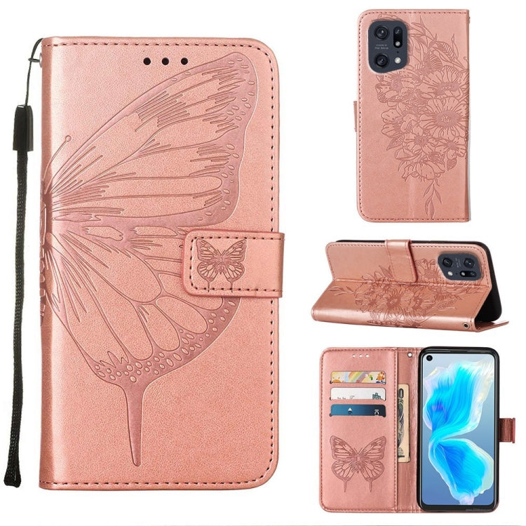 Embossed Butterfly Leather Phone Case, For OPPO A55s 5G Global, For OPPO Find X5, For OPPO Find X5 Pro, For OPPO K9X 5G, For OPPO Realme C35, For OPPO Realme GT2 Pro, For OPPO Reno5 Pro+ 5G/Find X3 Neo, For OPPO Reno7 5G Global/Find X5 Lite            ...