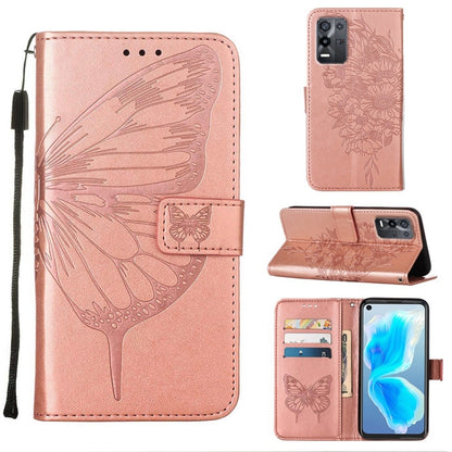 Embossed Butterfly Leather Phone Case, For OPPO A55s 5G Global, For OPPO Find X5, For OPPO Find X5 Pro, For OPPO K9X 5G, For OPPO Realme C35, For OPPO Realme GT2 Pro, For OPPO Reno5 Pro+ 5G/Find X3 Neo, For OPPO Reno7 5G Global/Find X5 Lite            ...
