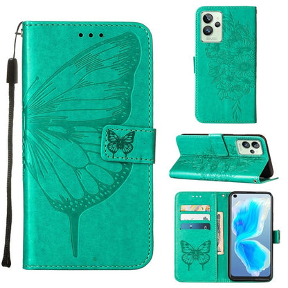 Embossed Butterfly Leather Phone Case, For OPPO A55s 5G Global, For OPPO Find X5, For OPPO Find X5 Pro, For OPPO K9X 5G, For OPPO Realme C35, For OPPO Realme GT2 Pro, For OPPO Reno5 Pro+ 5G/Find X3 Neo, For OPPO Reno7 5G Global/Find X5 Lite            ...