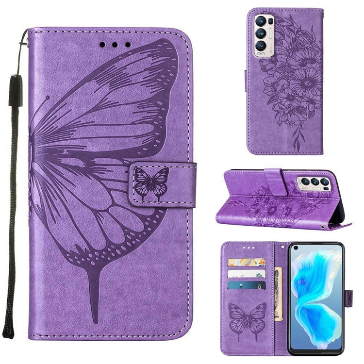 Embossed Butterfly Leather Phone Case, For OPPO A55s 5G Global, For OPPO Find X5, For OPPO Find X5 Pro, For OPPO K9X 5G, For OPPO Realme C35, For OPPO Realme GT2 Pro, For OPPO Reno5 Pro+ 5G/Find X3 Neo, For OPPO Reno7 5G Global/Find X5 Lite            ...