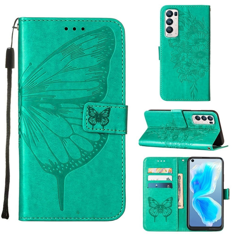 Embossed Butterfly Leather Phone Case, For OPPO A55s 5G Global, For OPPO Find X5, For OPPO Find X5 Pro, For OPPO K9X 5G, For OPPO Realme C35, For OPPO Realme GT2 Pro, For OPPO Reno5 Pro+ 5G/Find X3 Neo, For OPPO Reno7 5G Global/Find X5 Lite            ...
