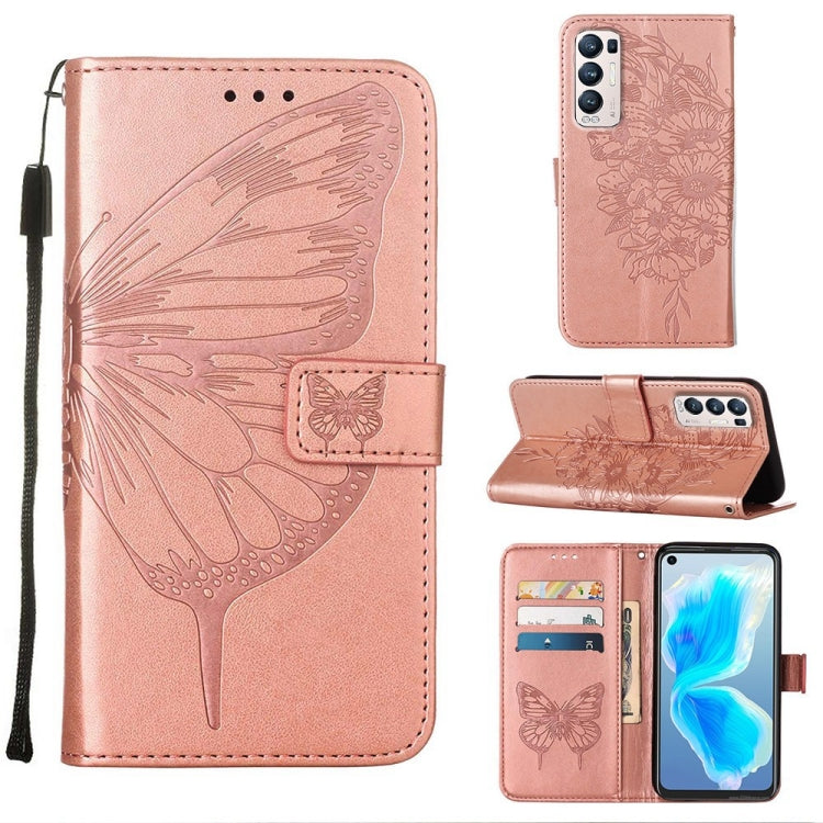Embossed Butterfly Leather Phone Case, For OPPO A55s 5G Global, For OPPO Find X5, For OPPO Find X5 Pro, For OPPO K9X 5G, For OPPO Realme C35, For OPPO Realme GT2 Pro, For OPPO Reno5 Pro+ 5G/Find X3 Neo, For OPPO Reno7 5G Global/Find X5 Lite            ...