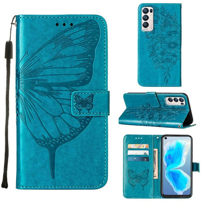 Embossed Butterfly Leather Phone Case, For OPPO A55s 5G Global, For OPPO Find X5, For OPPO Find X5 Pro, For OPPO K9X 5G, For OPPO Realme C35, For OPPO Realme GT2 Pro, For OPPO Reno5 Pro+ 5G/Find X3 Neo, For OPPO Reno7 5G Global/Find X5 Lite            ...