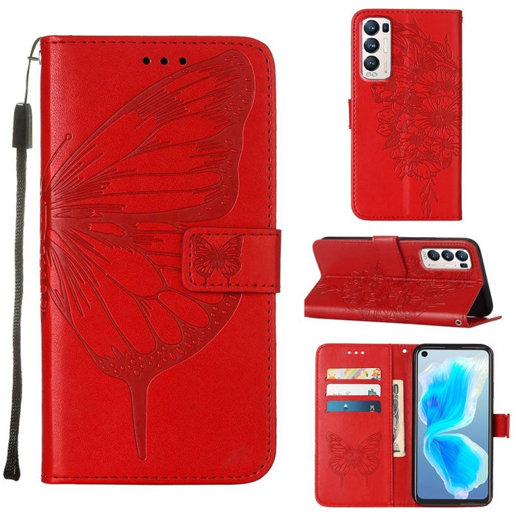 Embossed Butterfly Leather Phone Case, For OPPO A55s 5G Global, For OPPO Find X5, For OPPO Find X5 Pro, For OPPO K9X 5G, For OPPO Realme C35, For OPPO Realme GT2 Pro, For OPPO Reno5 Pro+ 5G/Find X3 Neo, For OPPO Reno7 5G Global/Find X5 Lite            ...