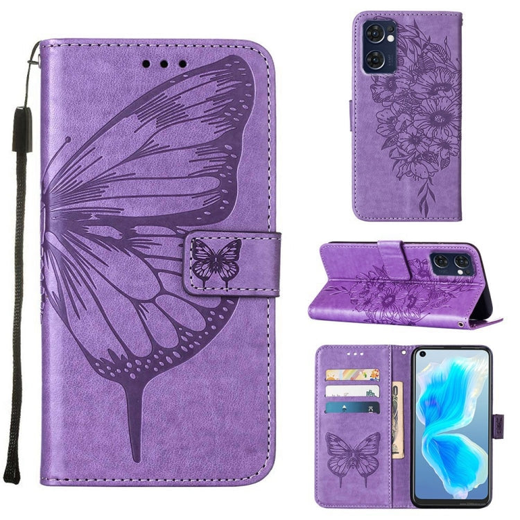 Embossed Butterfly Leather Phone Case, For OPPO A55s 5G Global, For OPPO Find X5, For OPPO Find X5 Pro, For OPPO K9X 5G, For OPPO Realme C35, For OPPO Realme GT2 Pro, For OPPO Reno5 Pro+ 5G/Find X3 Neo, For OPPO Reno7 5G Global/Find X5 Lite            ...