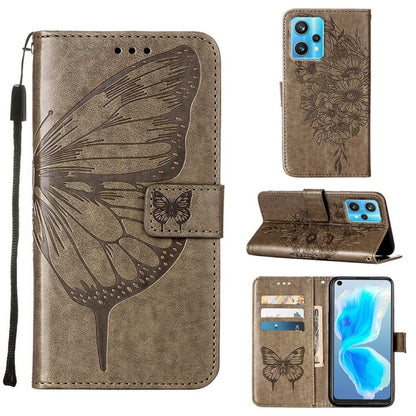Embossed Butterfly Leather Phone Case, For OPPO A55s 5G Global, For OPPO Find X5, For OPPO Find X5 Pro, For OPPO K9X 5G, For OPPO Realme C35, For OPPO Realme GT2 Pro, For OPPO Reno5 Pro+ 5G/Find X3 Neo, For OPPO Reno7 5G Global/Find X5 Lite            ...