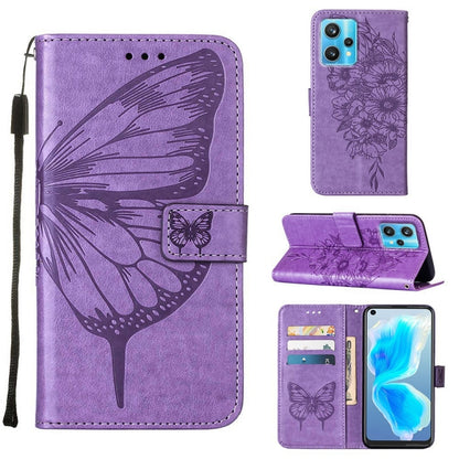 Embossed Butterfly Leather Phone Case, For OPPO A55s 5G Global, For OPPO Find X5, For OPPO Find X5 Pro, For OPPO K9X 5G, For OPPO Realme C35, For OPPO Realme GT2 Pro, For OPPO Reno5 Pro+ 5G/Find X3 Neo, For OPPO Reno7 5G Global/Find X5 Lite            ...