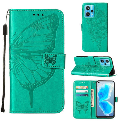 Embossed Butterfly Leather Phone Case, For OPPO A55s 5G Global, For OPPO Find X5, For OPPO Find X5 Pro, For OPPO K9X 5G, For OPPO Realme C35, For OPPO Realme GT2 Pro, For OPPO Reno5 Pro+ 5G/Find X3 Neo, For OPPO Reno7 5G Global/Find X5 Lite            ...