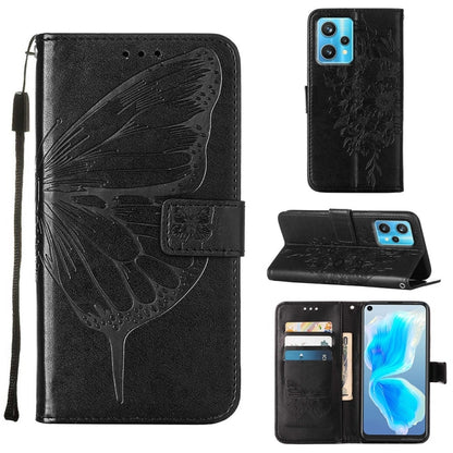 Embossed Butterfly Leather Phone Case, For OPPO A55s 5G Global, For OPPO Find X5, For OPPO Find X5 Pro, For OPPO K9X 5G, For OPPO Realme C35, For OPPO Realme GT2 Pro, For OPPO Reno5 Pro+ 5G/Find X3 Neo, For OPPO Reno7 5G Global/Find X5 Lite            ...