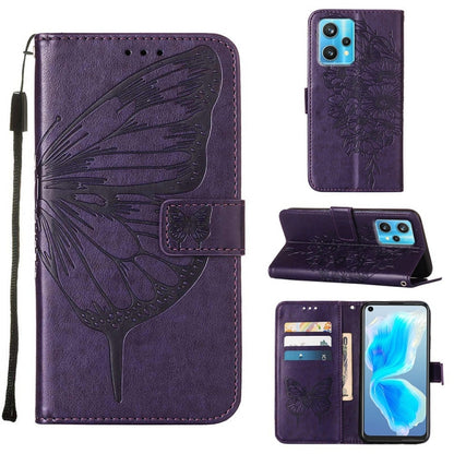 Embossed Butterfly Leather Phone Case, For OPPO A55s 5G Global, For OPPO Find X5, For OPPO Find X5 Pro, For OPPO K9X 5G, For OPPO Realme C35, For OPPO Realme GT2 Pro, For OPPO Reno5 Pro+ 5G/Find X3 Neo, For OPPO Reno7 5G Global/Find X5 Lite            ...