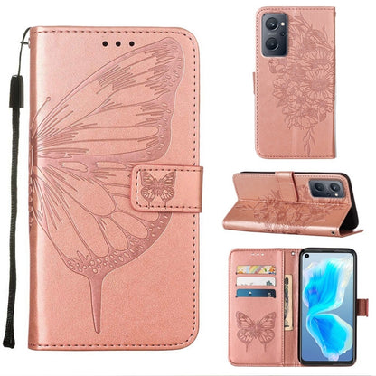 Embossed Butterfly Leather Phone Case, For OPPO A55s 5G Global, For OPPO Find X5, For OPPO Find X5 Pro, For OPPO K9X 5G, For OPPO Realme C35, For OPPO Realme GT2 Pro, For OPPO Reno5 Pro+ 5G/Find X3 Neo, For OPPO Reno7 5G Global/Find X5 Lite            ...