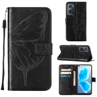 Embossed Butterfly Leather Phone Case, For OPPO A55s 5G Global, For OPPO Find X5, For OPPO Find X5 Pro, For OPPO K9X 5G, For OPPO Realme C35, For OPPO Realme GT2 Pro, For OPPO Reno5 Pro+ 5G/Find X3 Neo, For OPPO Reno7 5G Global/Find X5 Lite            ...