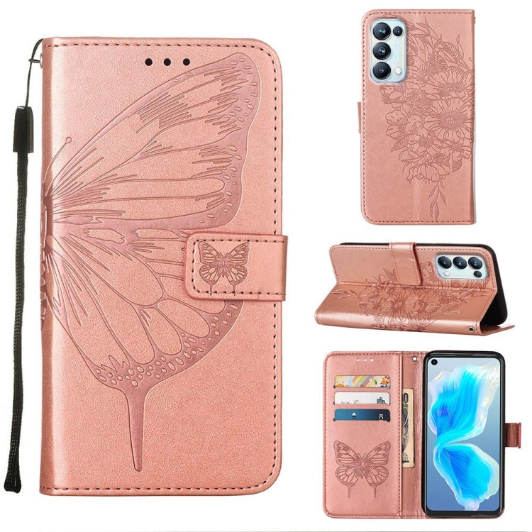 Embossed Butterfly Leather Phone Case, For OPPO A55s 5G Global, For OPPO Find X5, For OPPO Find X5 Pro, For OPPO K9X 5G, For OPPO Realme C35, For OPPO Realme GT2 Pro, For OPPO Reno5 Pro+ 5G/Find X3 Neo, For OPPO Reno7 5G Global/Find X5 Lite            ...