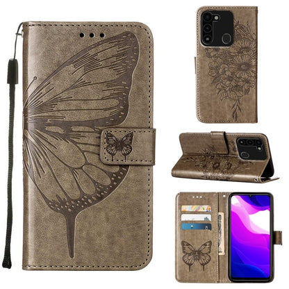 Embossed Butterfly Leather Phone Case, For Tecno Spark Go 2022