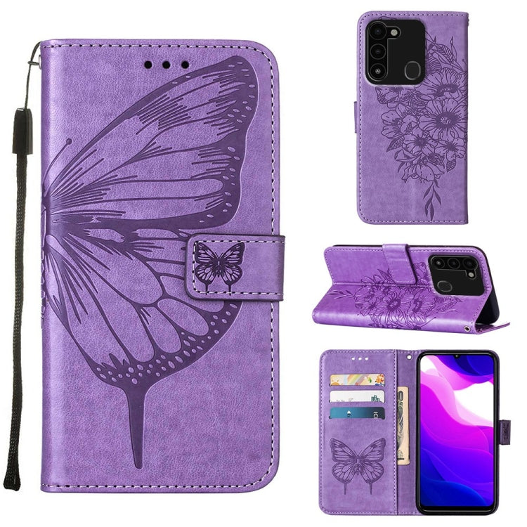 Embossed Butterfly Leather Phone Case, For Tecno Spark Go 2022