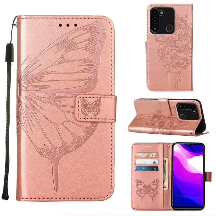 Embossed Butterfly Leather Phone Case, For Tecno Spark Go 2022