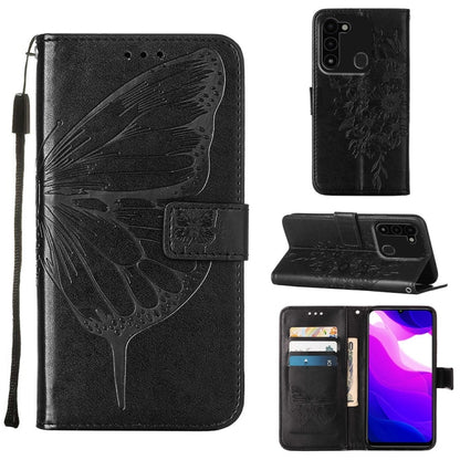 Embossed Butterfly Leather Phone Case, For Tecno Spark Go 2022