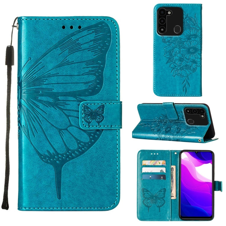 Embossed Butterfly Leather Phone Case, For Tecno Spark Go 2022