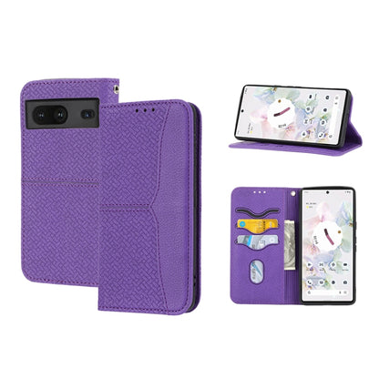 Woven Texture Stitching Magnetic PU Leather Phone Case, For Google Pixel 7, For Nokia G21 / G11, For Google Pixel 7 Pro, For Kyocera Android One S9 / Digno Sanga Edition, For Samsung Galaxy M23 / F23 5G Japanese Version, For OPPO Realme C31 4G Global  ...
