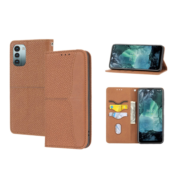 Woven Texture Stitching Magnetic PU Leather Phone Case, For Google Pixel 7, For Nokia G21 / G11, For Google Pixel 7 Pro, For Kyocera Android One S9 / Digno Sanga Edition, For Samsung Galaxy M23 / F23 5G Japanese Version, For OPPO Realme C31 4G Global  ...