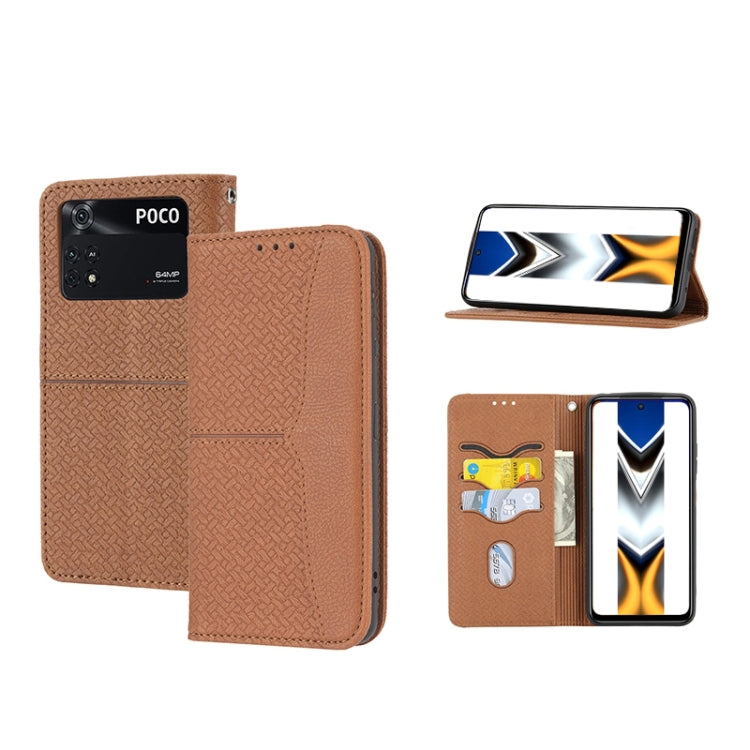 Woven Texture Stitching Magnetic PU Leather Phone Case, For Google Pixel 7, For Nokia G21 / G11, For Google Pixel 7 Pro, For Kyocera Android One S9 / Digno Sanga Edition, For Samsung Galaxy M23 / F23 5G Japanese Version, For OPPO Realme C31 4G Global  ...