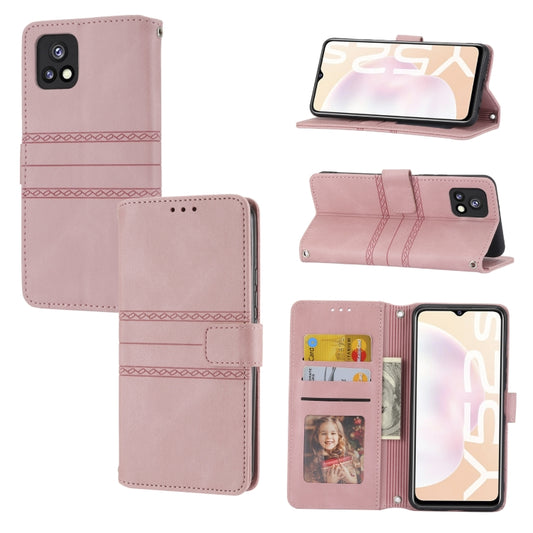 Embossed Striped Magnetic Buckle Horizontal Flip Phone Leather Case, For vivo Y52s, For Motorola Moto G22, For Google Pixel 7, For Xiaomi Poco M4 Pro, For Nokia G21 / G11, For Google Pixel 7 Pro, For Kyocera Android One S9 / Digno Sanga Edition        ...