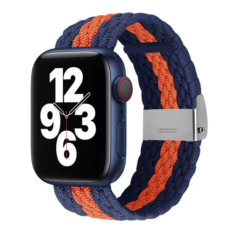 Nylon Braid Watch Band For Apple Watch Series, 7 41mm / 6&SE&5&4 40mm / 3&2&1 38mm