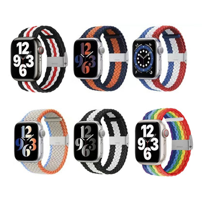 Nylon-Geflecht-Armband für Apple Watch Series, 7 41mm / 6&SE&5&4 40mm / 3&2&1 38mm