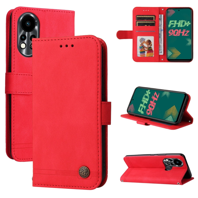 Skin Feel Life Tree Metal Button Leather Phone Case, For Tecno Camon 18 Premier, For Tecno Camon 18 / 18 Pro, For Infinix Hot 11s, For Infinix Hot 11s NFC, For Infinix Hot 11, For Infinix Smart 6, For Infinix Note 11 Pro / 11S / X697                   ...