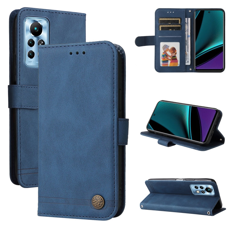 Skin Feel Life Tree Metal Button Leather Phone Case, For Tecno Camon 18 Premier, For Tecno Camon 18 / 18 Pro, For Infinix Hot 11s, For Infinix Hot 11s NFC, For Infinix Hot 11, For Infinix Smart 6, For Infinix Note 11 Pro / 11S / X697                   ...
