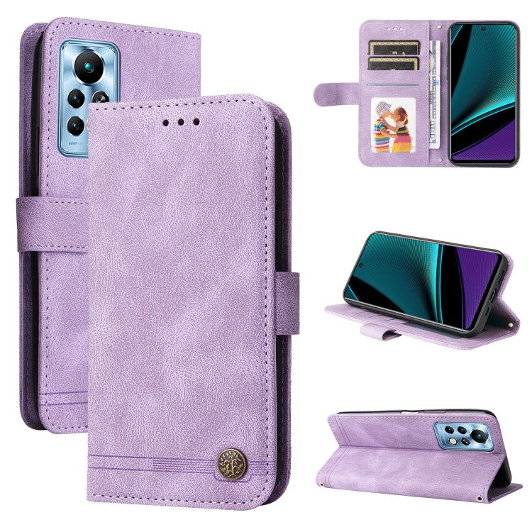 Skin Feel Life Tree Metal Button Leather Phone Case, For Tecno Camon 18 Premier, For Tecno Camon 18 / 18 Pro, For Infinix Hot 11s, For Infinix Hot 11s NFC, For Infinix Hot 11, For Infinix Smart 6, For Infinix Note 11 Pro / 11S / X697                   ...