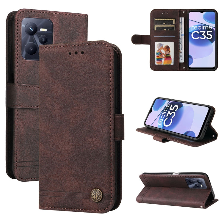 Skin Feel Life Tree Metal Button Leather Phone Case, For Tecno Camon 18 Premier, For Tecno Camon 18 / 18 Pro, For Infinix Hot 11s, For Infinix Hot 11s NFC, For Infinix Hot 11, For Infinix Smart 6, For Infinix Note 11 Pro / 11S / X697                   ...
