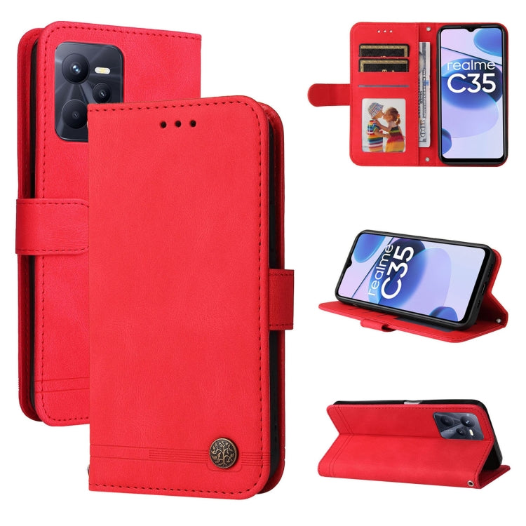 Skin Feel Life Tree Metal Button Leather Phone Case, For Tecno Camon 18 Premier, For Tecno Camon 18 / 18 Pro, For Infinix Hot 11s, For Infinix Hot 11s NFC, For Infinix Hot 11, For Infinix Smart 6, For Infinix Note 11 Pro / 11S / X697                   ...