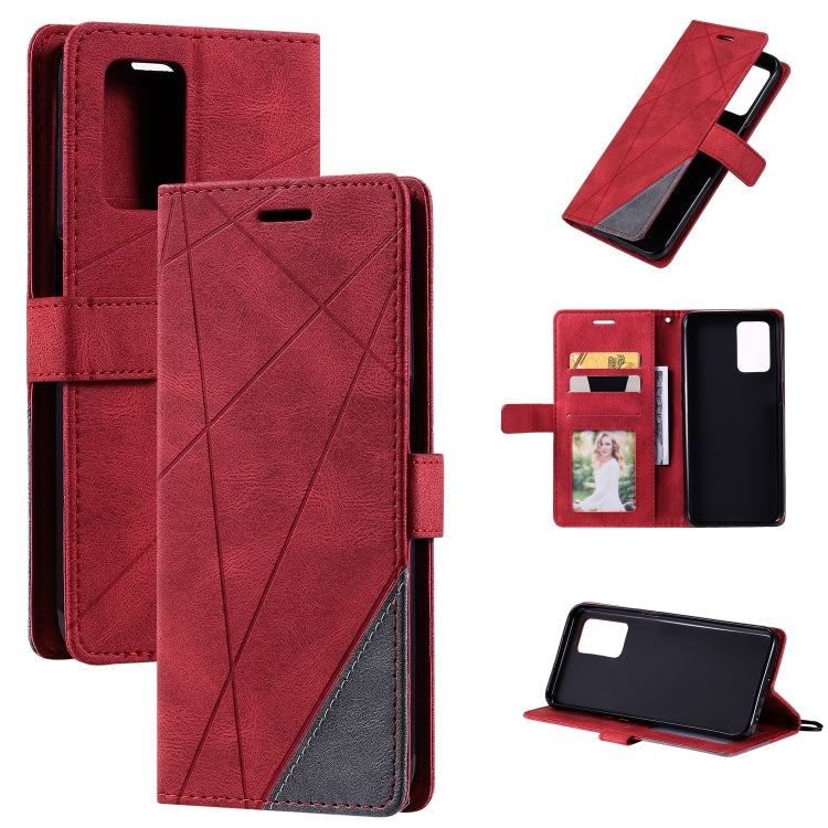 Skin Feel Splicing Leather Phone Case, For OPPO Realme 8i, For OPPO Realme 9 Pro+, For OPPO Realme 9i, For OPPO Realme 9 Pro, For OPPO A55s 5G