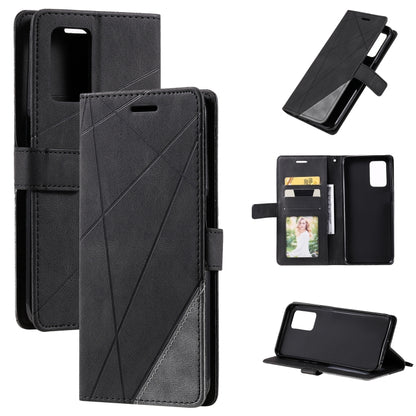 Skin Feel Splicing Leather Phone Case, For OPPO Realme 8i, For OPPO Realme 9 Pro+, For OPPO Realme 9i, For OPPO Realme 9 Pro, For OPPO A55s 5G