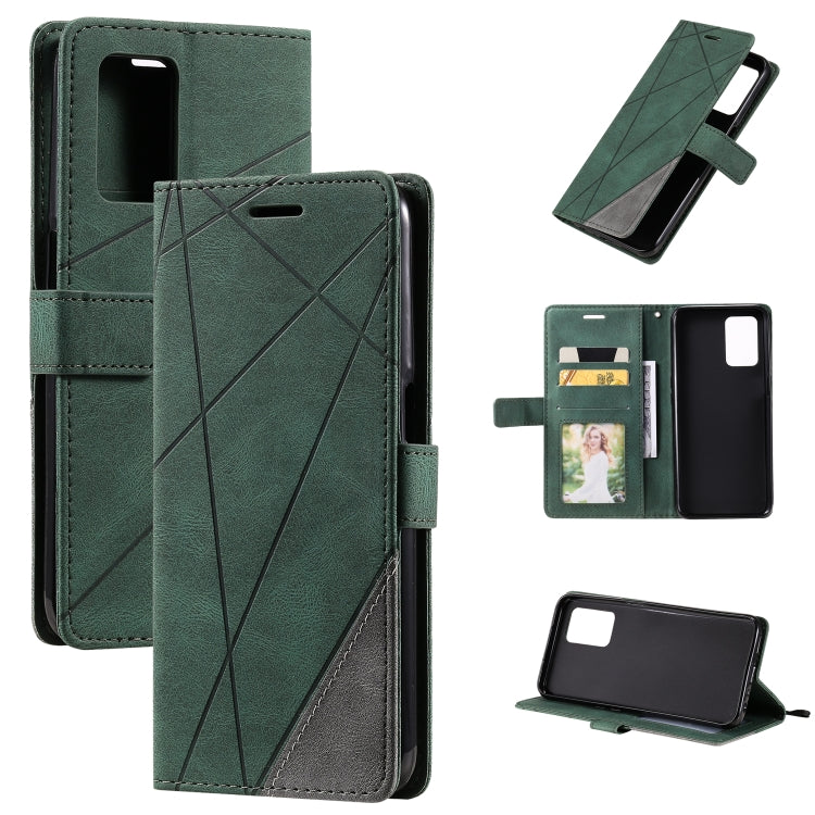 Skin Feel Splicing Leather Phone Case, For OPPO Realme 8i, For OPPO Realme 9 Pro+, For OPPO Realme 9i, For OPPO Realme 9 Pro, For OPPO A55s 5G