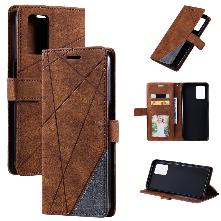 Skin Feel Splicing Leather Phone Case, For OPPO Realme 8i, For OPPO Realme 9 Pro+, For OPPO Realme 9i, For OPPO Realme 9 Pro, For OPPO A55s 5G