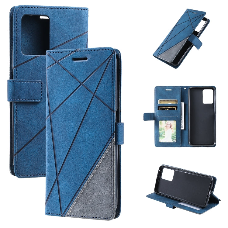 Skin Feel Splicing Leather Phone Case, For OPPO Realme 8i, For OPPO Realme 9 Pro+, For OPPO Realme 9i, For OPPO Realme 9 Pro, For OPPO A55s 5G