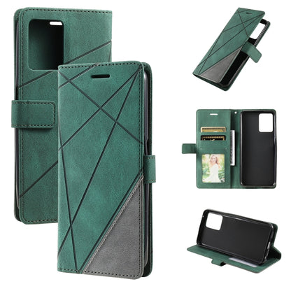 Skin Feel Splicing Leather Phone Case, For OPPO Realme 8i, For OPPO Realme 9 Pro+, For OPPO Realme 9i, For OPPO Realme 9 Pro, For OPPO A55s 5G
