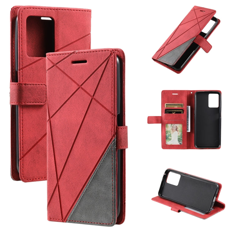 Skin Feel Splicing Leather Phone Case, For OPPO Realme 8i, For OPPO Realme 9 Pro+, For OPPO Realme 9i, For OPPO Realme 9 Pro, For OPPO A55s 5G