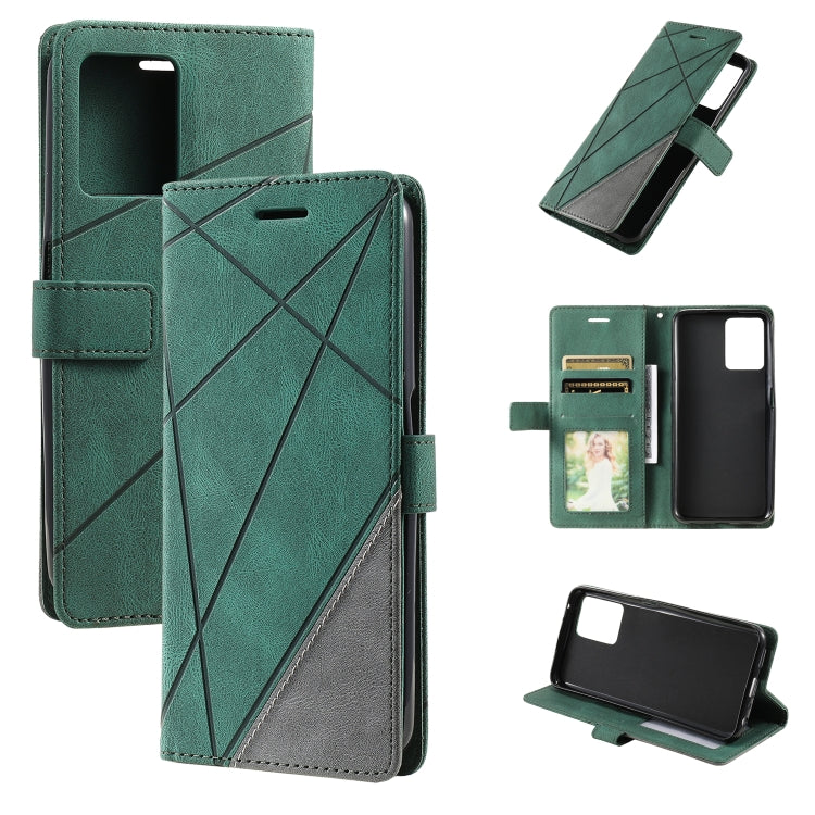 Skin Feel Splicing Leather Phone Case, For OPPO Realme 8i, For OPPO Realme 9 Pro+, For OPPO Realme 9i, For OPPO Realme 9 Pro, For OPPO A55s 5G