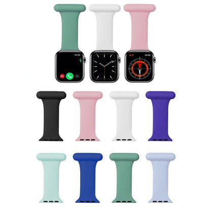 Silicone Nurse Watch Band For Apple Watch Series, 7 45mm / 6&SE&5&4 44mm / 3&2&1 42mm, 7 41mm / 6&SE&5&4 40mm / 3&2&1 38mm