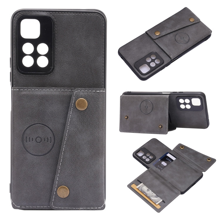 Double Buckle PU + TPU Shockproof Magnetic Phone Case, For OPPO Realme 9 Pro, For OPPO Realme 9 Pro+, For OPPO Realme 9i, For OPPO Realme C35, For vivo Y15s, For vivo Y33s, For Xiaomi Redmi 10C, For Xiaomi Redmi Note 11 5G Chinese                      ...