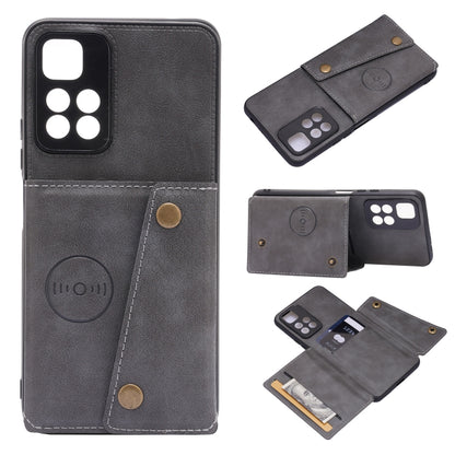 Double Buckle PU + TPU Shockproof Magnetic Phone Case, For OPPO Realme 9 Pro, For OPPO Realme 9 Pro+, For OPPO Realme 9i, For OPPO Realme C35, For vivo Y15s, For vivo Y33s, For Xiaomi Redmi 10C, For Xiaomi Redmi Note 11 5G Chinese                      ...